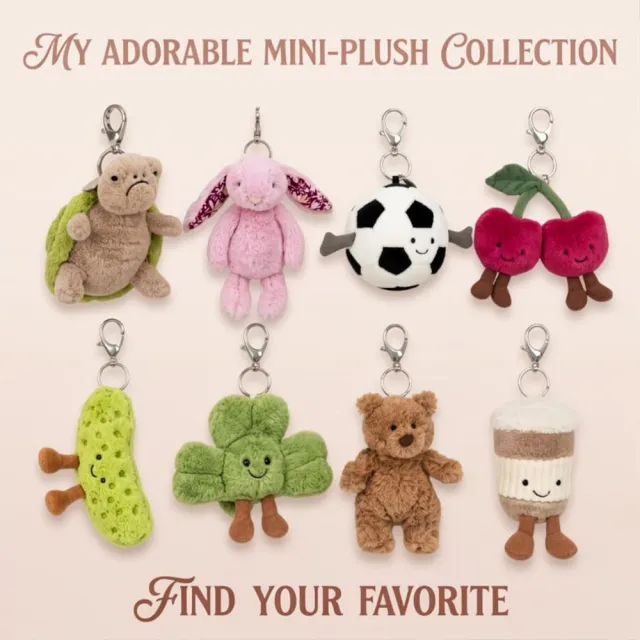 【JELLYCAT】英國限定 Jellycat 吊飾 鑰匙圈 鑰匙扣 玩偶吊飾 掛飾 包包掛件
