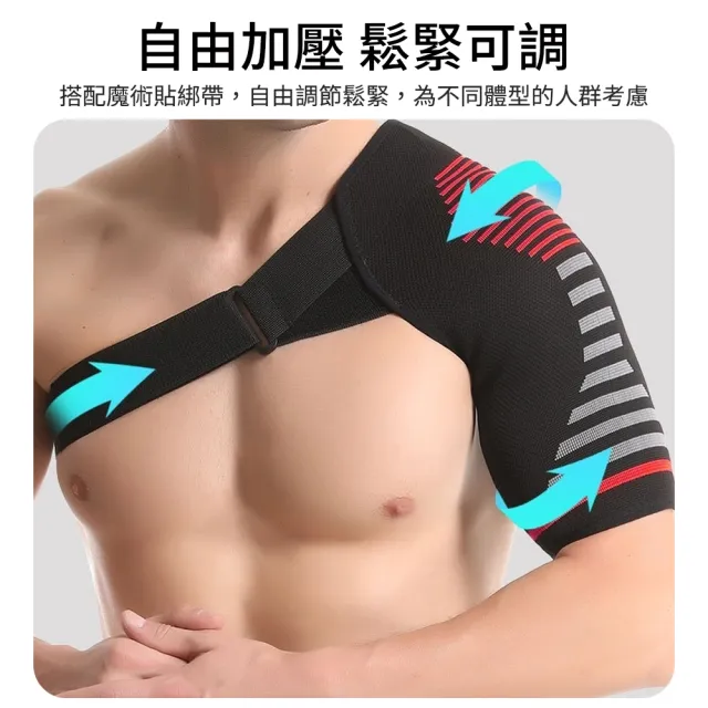 【costway】運動護肩帶 肩膀加壓支撐護具 健身籃球單肩固定帶 彈力加壓 單邊護肩綁帶 肩關節防護運動護肩