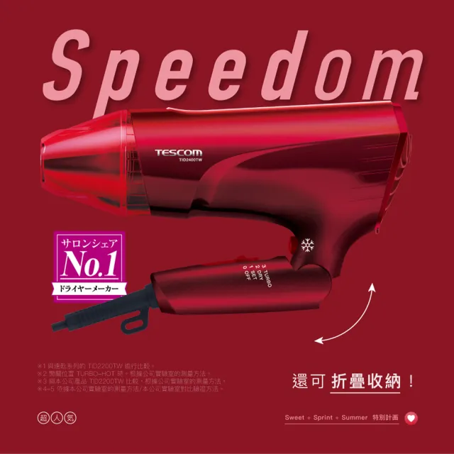 【TESCOM】官方直營 大風量修護離子吹風機 TID2400TW