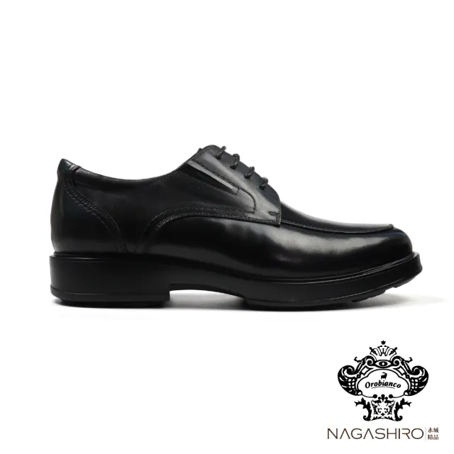 【Orobianco】NAGASHIRO永城皮鞋 義式手染 U-Tip 德比鞋｜皇家黑魂減震商務男鞋 (OR612216-BL)