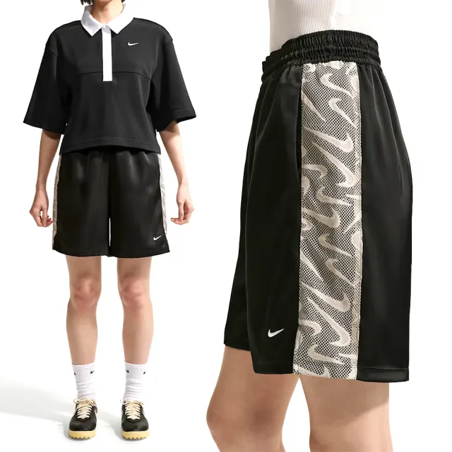 【NIKE 耐吉】As W Nk Chill Wvn Lace Short 女款 黑色 寬鬆 中腰 短褲 IM8386-010