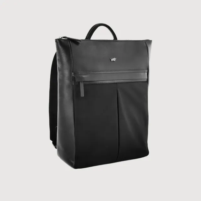 【BRAUN BUFFEL 德國小金牛】雷諾瓦-TW1 後背包-黑色(BF707-73-BK) 男包送禮推薦