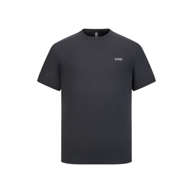 【K-SWISS】運動T恤 T-SHIRTKC7522MFTS32 吸濕排汗 男上衣 正黑色 1011568-008