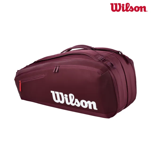 【WILSON】Defyer V1 Racket Bag 9PK RD 配件 網球拍袋 紅色 WR8058101001