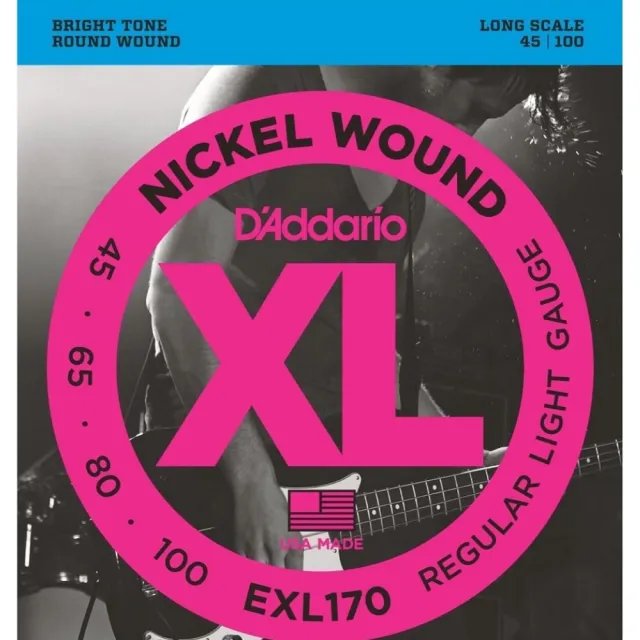 D’Addario 電貝斯弦 EXL170 XL Nickel Wound 45-100 (原廠公司貨 商品品質有保證)