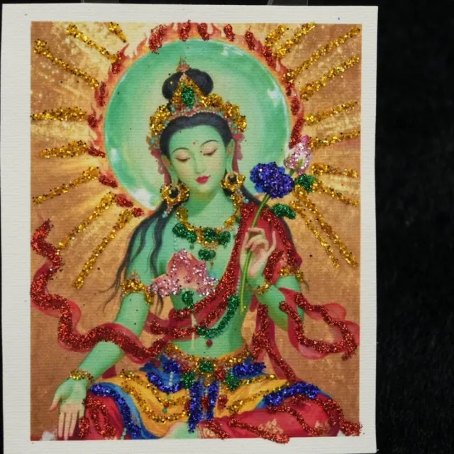 【藏古祥館】綠杜母唐卡PC11 (綠杜母 唐卡 平安 吉祥)