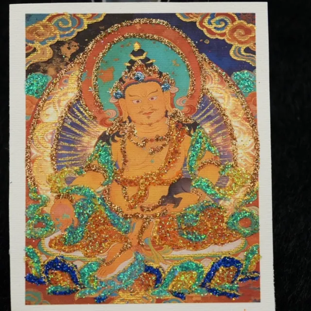 【藏古祥館】黃財神唐卡PC12 (綠杜母 唐卡 平安 吉祥)
