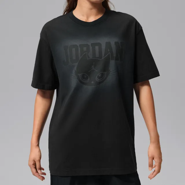 【NIKE 耐吉】As W J Ss Os Gfx Tee BlackCat 短袖 女款 黑色 寬鬆 印花 IW7672-010