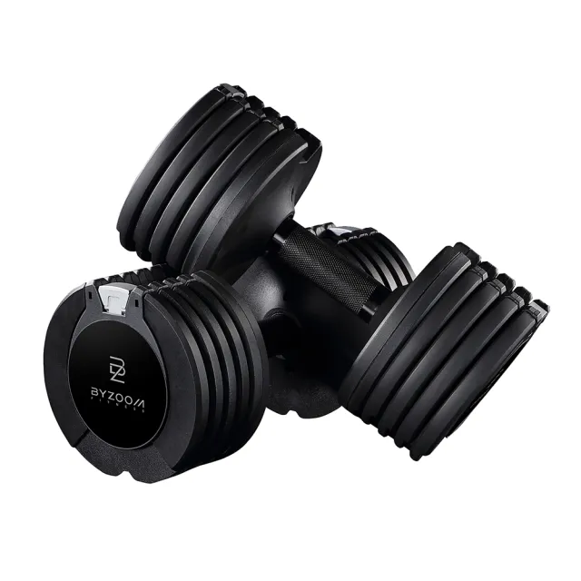 【BYZOOM FITNESS】Pure Series 25lb /約11.3kg 5段重量可調式啞鈴 白/黑二色 雙入(BZ-QCD-25LB)