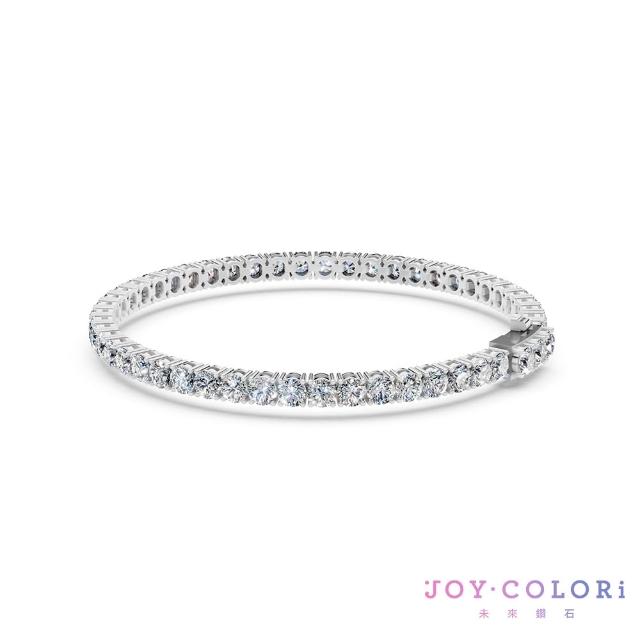 【JOY COLORi 未來鑽石】10K金 總重5克拉 鑽石手鍊 網球手鍊(培育鑽石 Eternity 永恆系列 BRJ302LGVB)