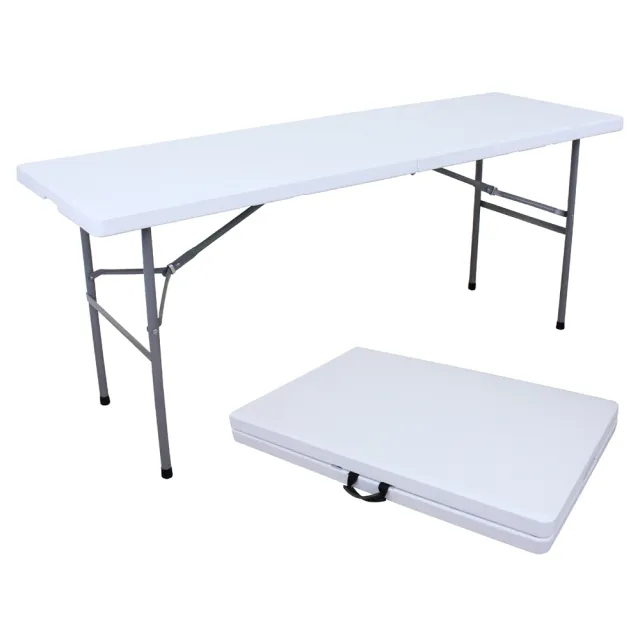 【美佳居】180*60cm 六尺對摺折疊桌 加厚4.5公分 免組裝 工作桌/餐桌/露營桌/拜拜桌/擺攤桌