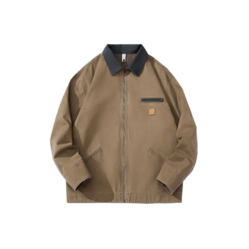【米蘭精品】現貨+預購 棉服外套休閒夾克(秋冬復古美式棉服男外套2色74iz61)