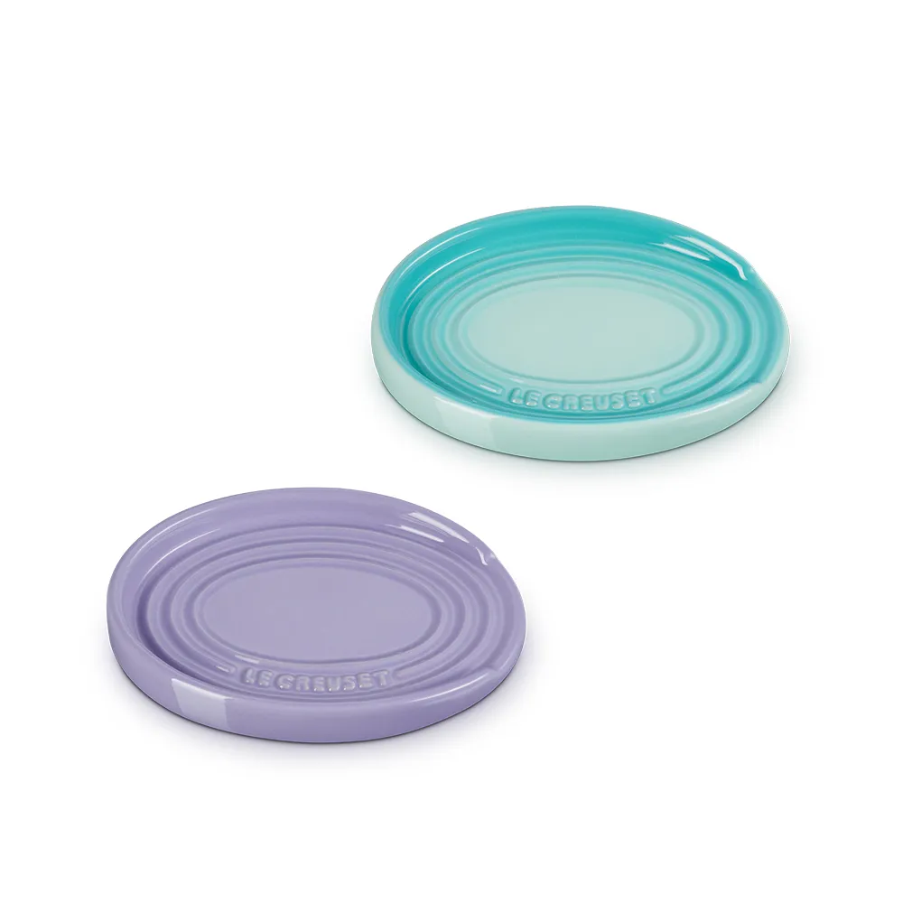 【Le Creuset】瓷器橢圓鏟座盤(薄荷綠/薰衣草 2色選1)