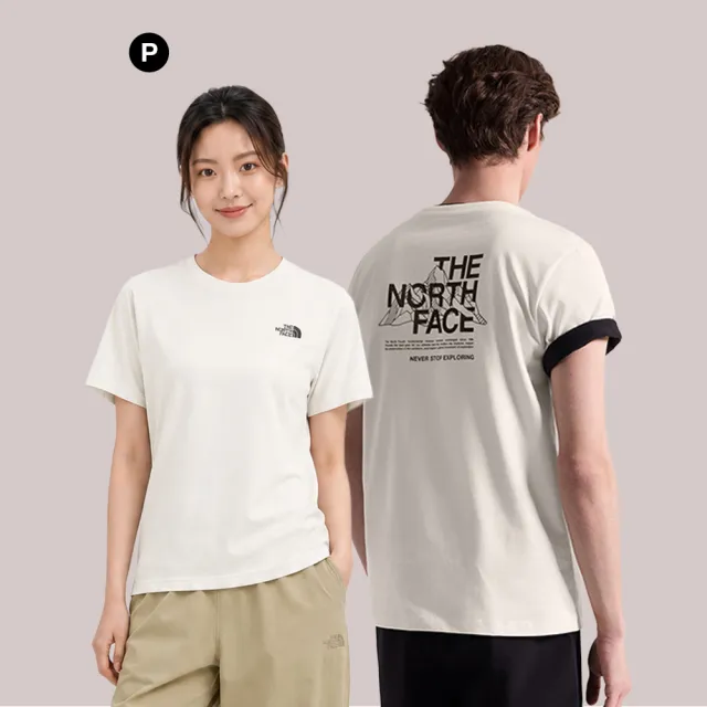 【The North Face】MOMO獨家款|北面男女款純棉吸濕排汗印花短袖T恤 (多款任選)