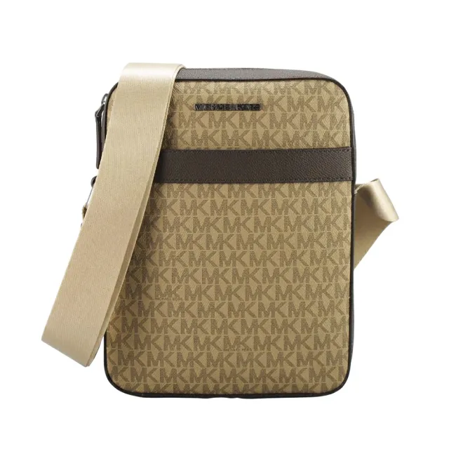 【Michael Kors】COOPER滿版LOGO飛行/相機/斜背包37F2LCOL6J(咖啡)