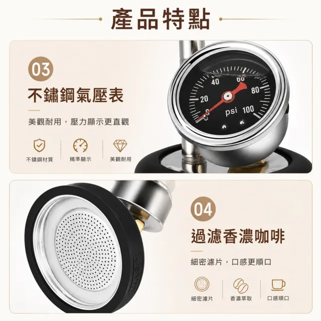 YOKA優廚 不鏽鋼蒸汽拉花壺 奶泡機 手動打奶器 4Bar氣壓 300ml 蒸汽奶泡器 咖啡拉花器