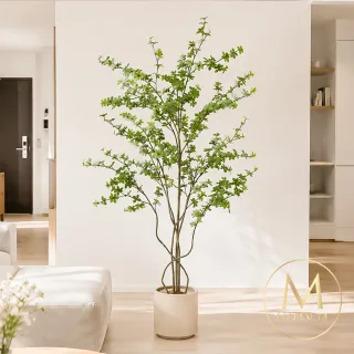 【Floral M】日式輕井澤小葉榕160cm大型仿真植栽(贈花盆)(仿真樹/免澆水/室內佈置/居家裝飾/店面擺設)