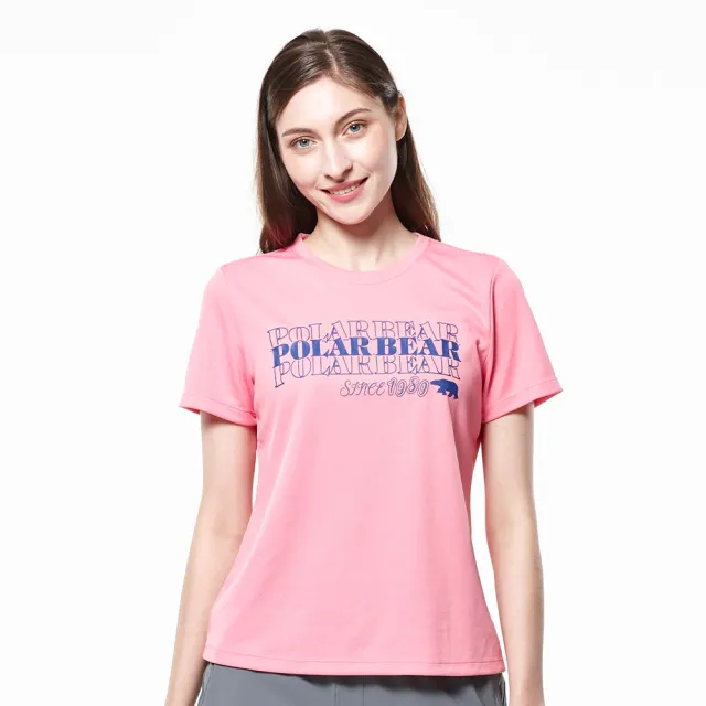 【POLAR BEAR 北極熊】女吸濕排汗印花T恤-粉紅色-26T15