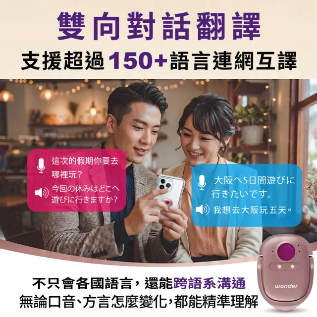 【WONDER 旺德】離線快點.聊 翻譯機 PRO WM-T29W PRO