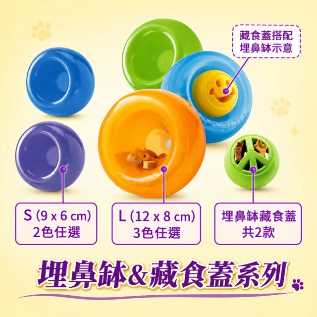 【Planet Dog】Snoop耐咬埋鼻缽 狗玩具 L（中型犬、大型犬適用）4色任選 藏食 益智 慢食 寵物玩具