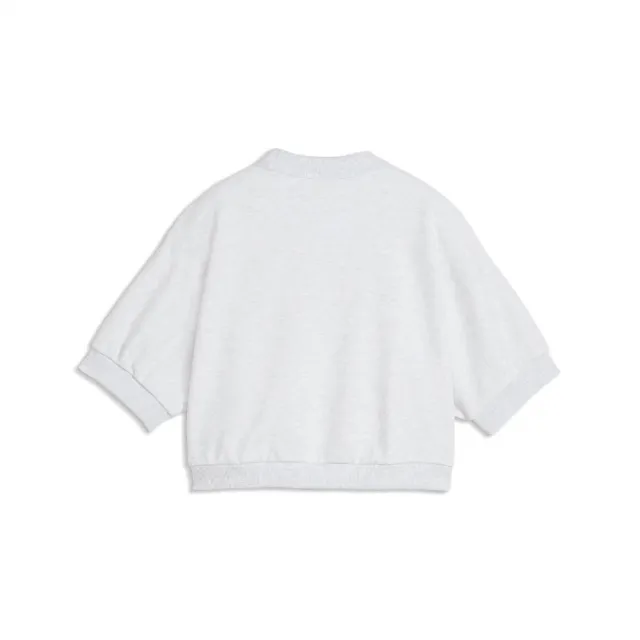 【PUMA】微短版上衣 Women Elevated ESS 灰 短袖 寬鬆 Rose著用 636645-05