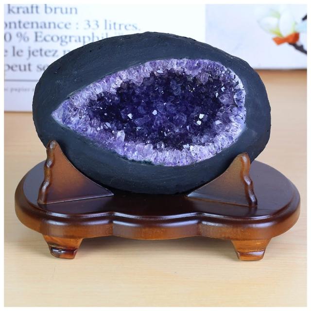 【開運方程式】紫晶洞l特紫開口笑紫水晶洞AGU608(1.95kg烏拉圭錢袋子)