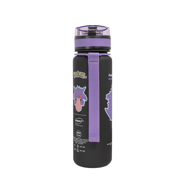 【IMPACT 怡寶】寶可夢耿鬼彈蓋Tritan水壺/水杯/水瓶(500ML) 附提繩-黑紫 IMPKMB10PL