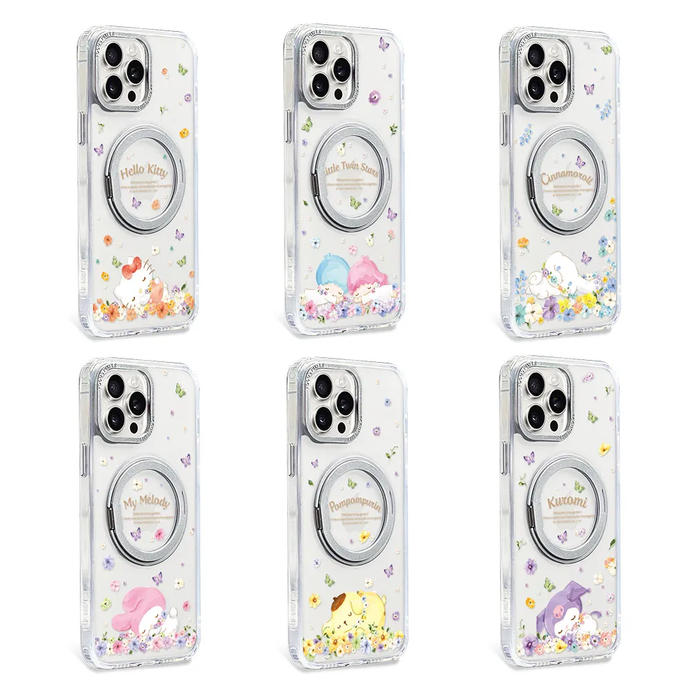 【apbs】三麗鷗 iPhone 17/16系列 360旋轉磁吸立架手機殼(午覺系列)