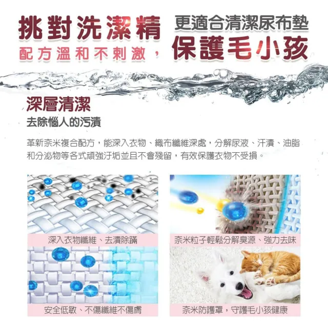 【GBPH 好寶貝】除臭尿布墊專用洗潔精500ml（布類清潔劑/長效清淨除臭/深層洗淨/分解尿味異味/人寵共用）