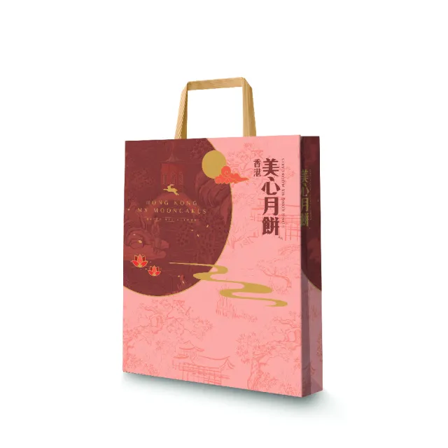 【香港美心】蛋黃蓮蓉月餅(90gx6入)_附提袋/中秋禮盒