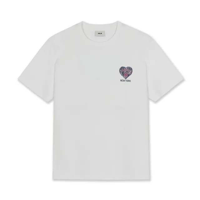 【MLB】涼感 背後大愛心Logo短袖T恤 紐約洋基隊 (3ATSN0164-50WHS)