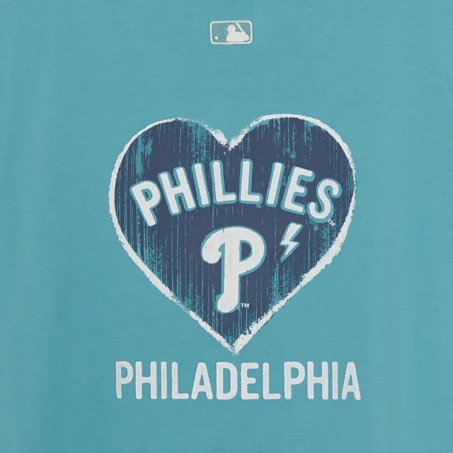 【MLB】涼感 背後大愛心Logo短袖T恤 費城費城人隊 (3ATSN0164-10MTL)