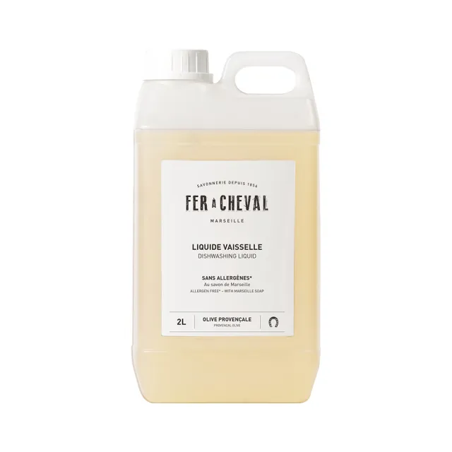 【Fer a Cheval 法拉夏】馬賽皂洗碗精2L(環境友善/護手配方/除髒汙油膩/敏弱肌適用)