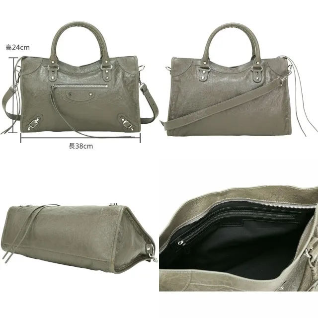 【Balenciaga 巴黎世家】中款 Le City Arena Storico揉製羊皮手提 斜背機車包(多款可選)(肩背 法國精品)