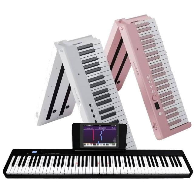 【JAZZY】DP-10PLUS 全新一代 折疊式數位鋼琴 LED跟彈教學 MIDI學習功能(數位電鋼琴 電子琴力度鍵)