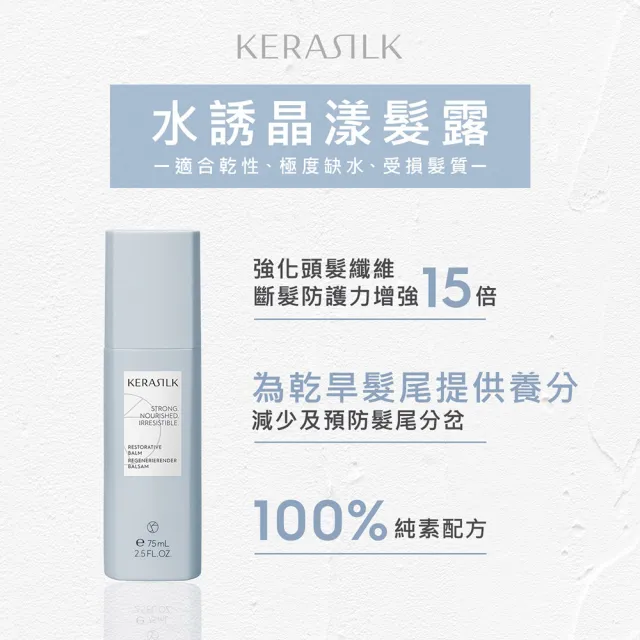 【KERASILK】水誘晶漾髮露75ml☆絲馭洸特殊個別處方(乾性、缺水受損髮質適用/持久滋潤/減少分岔/禮物)