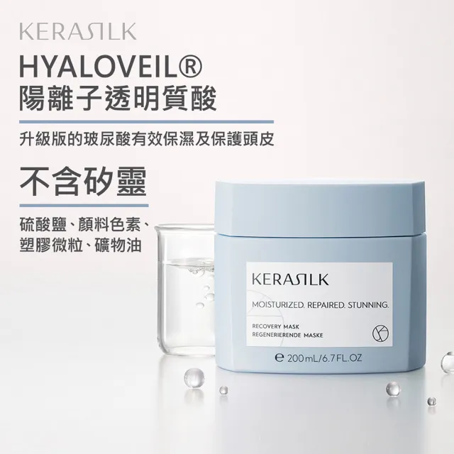 【KERASILK】水誘晶漾髮膜200ml☆絲馭洸特殊個別處方(乾性缺水及一般受損髮適用/髮膜/補水保濕/減少斷裂)