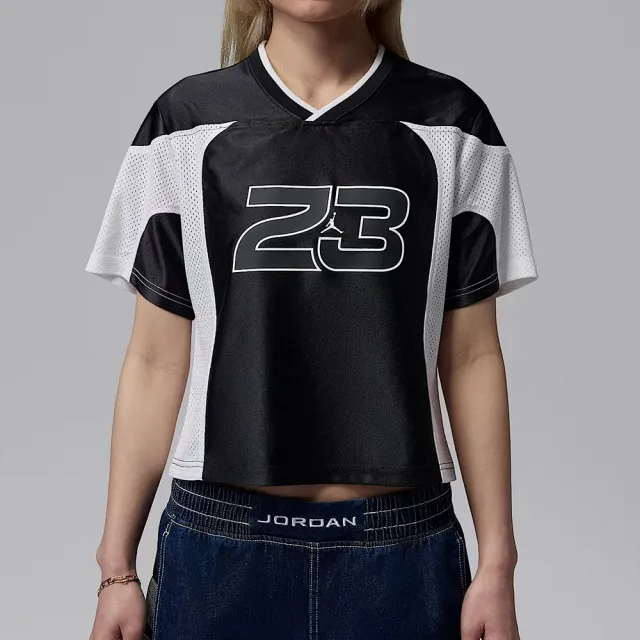 【NIKE 耐吉】As W J Flt Ss Jrsy 短袖 女款 黑白色 透氣 球衣 穿搭 休閒 IF1158-010
