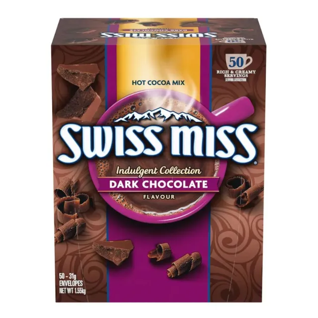 【美式賣場】SWISS MISS 香醇巧克力即溶可可粉x4盒(31gX50入x4盒)