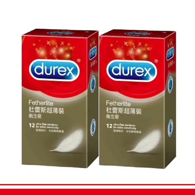 【Durex杜蕾斯】★超薄裝保險套12入*2盒(共24入)