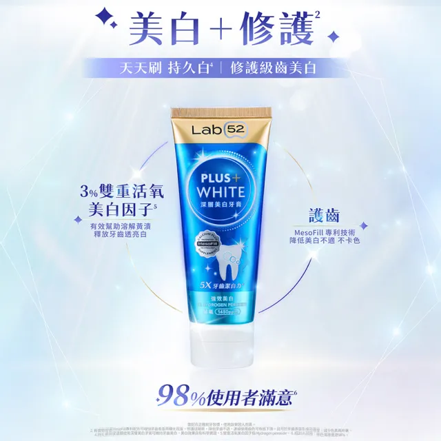【Lab52 齒妍堂】深層美白牙膏80g(美齒小金管/牙齒美白/抗染專利/含氟牙膏/去牙漬/不刺激/亮白/安心煥白)