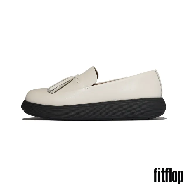 【FitFlop】iQ-COMFF 流蘇皮革樂福鞋-女(米色)
