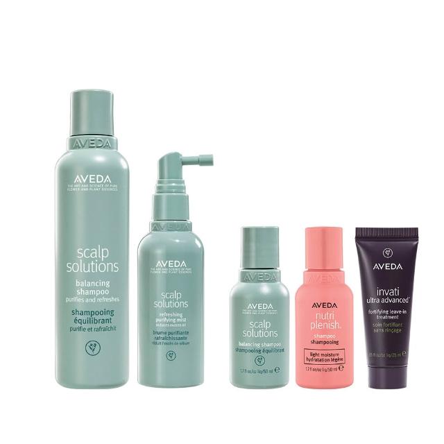 【AVEDA】蘊活淨瑕頭皮調理組(蘊活煥欣/蘊活淨瑕/花植結構/蘊活光萃 5款任選+蘊活淨瑕頭皮調理液100mll)