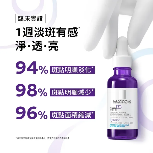【理膚寶水】淨白透亮★最強淡斑科技 MELA B3 淡斑淨亮精華 30ml(美白/精華液/麥拉色鏈)