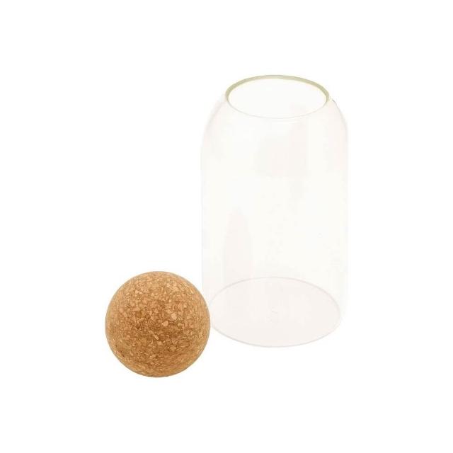 【3COINS】軟木蓋玻璃密封罐800ml