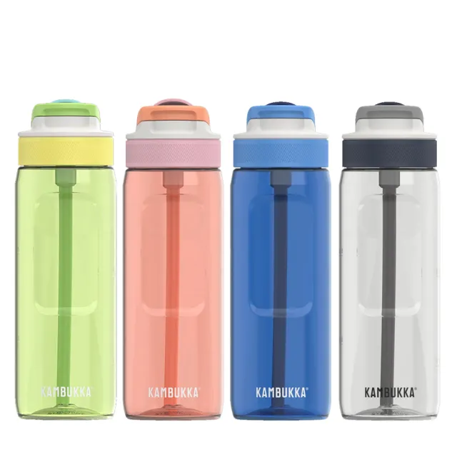 【KAMBUKKA】卡沛卡 Lagoon 趣吸瓶 Tritan 750ml(2入組)/多色任選(吸管杯/運動水壺/運動水瓶/兒童水壺)
