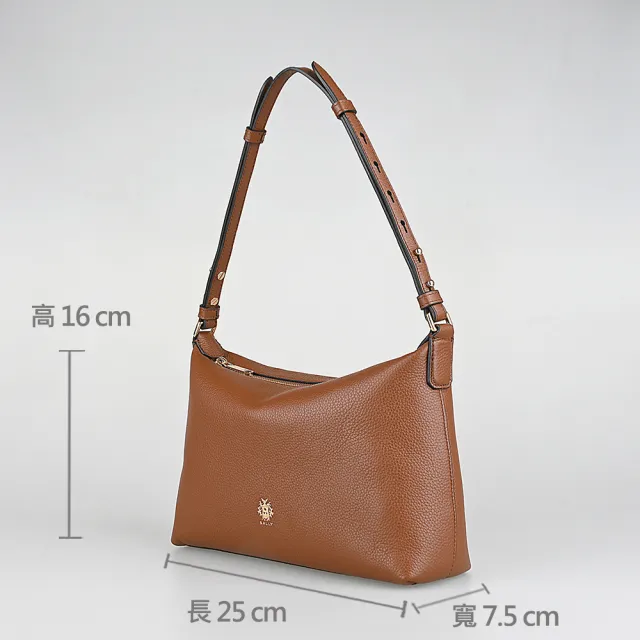 【BALLY】BALLY精品牛皮肩背包斜背包(小/焦糖棕)