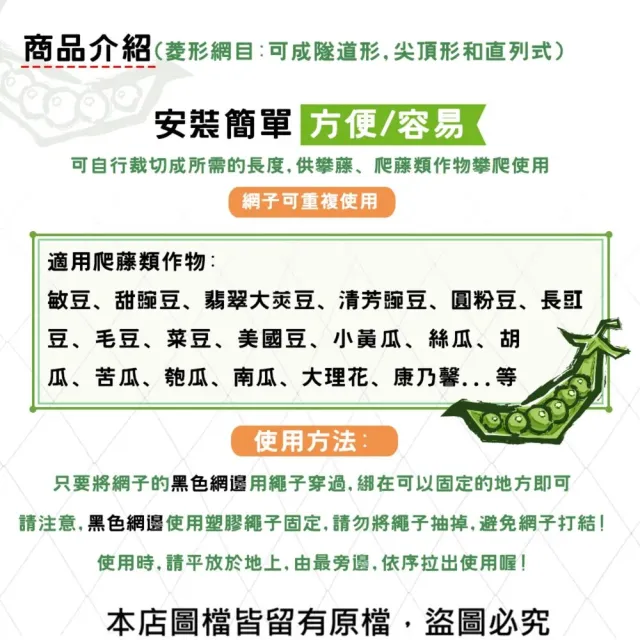 【蔬菜工坊】園藝爬藤網6尺X6吋菱格網目攀藤網.栽培網.園藝網.植栽