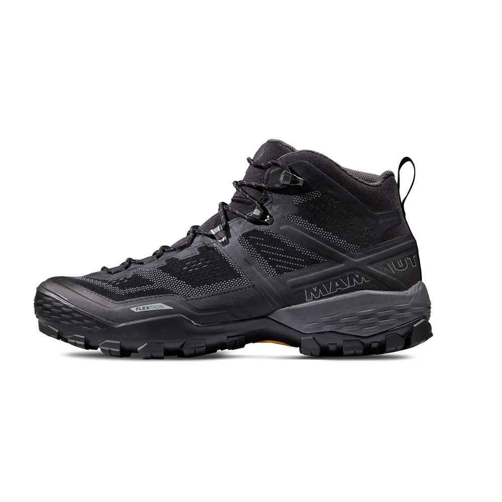 【Mammut 長毛象官方直營】Ducan Mid GTX 中筒登山健行鞋 男款 黑/鈦金灰 #3030-03541