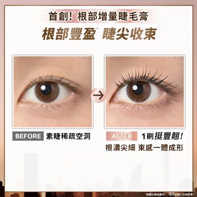 【MAYBELLINE 媚比琳】挺豐翹束感防水睫毛膏
